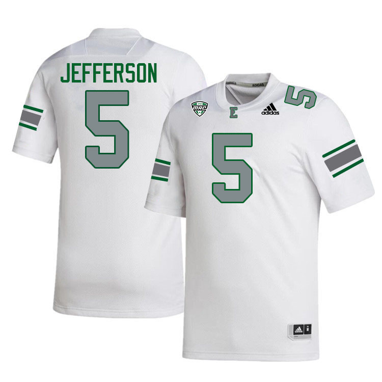 Eastern Michigan Eagles #5 Justin Jefferson College Football Jerseys Stitched-White